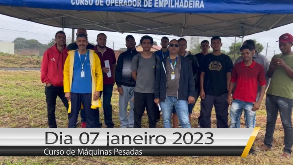 Curso de empilhadeira em Uberlândia dia 07 de janeiro de 2023