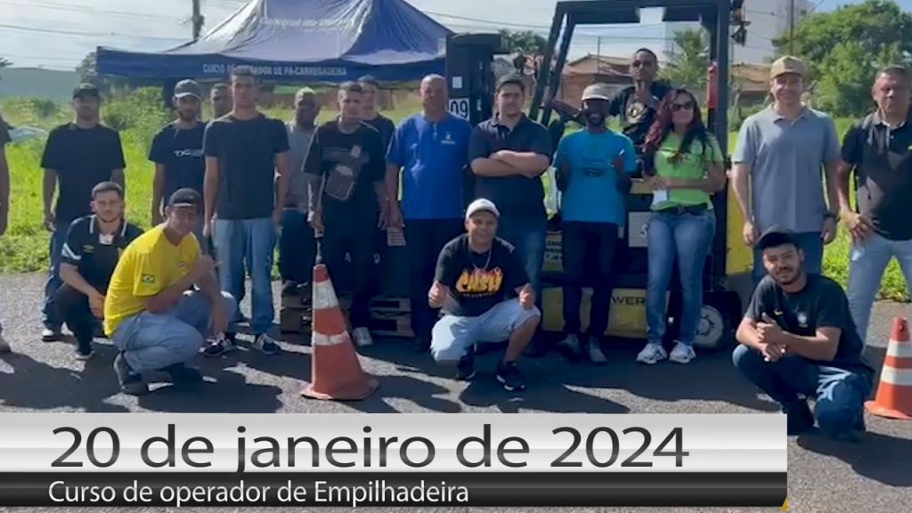 Curso de empilhadeira Dia 20 de janeiro de 2024