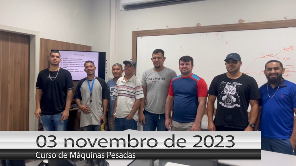 Curso de empilhadeira dia 03 de novembro de 2023