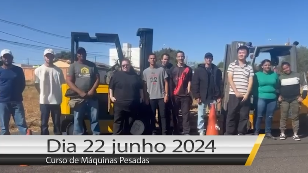 Curso de empilhadeira dia 22 de junho de 2024