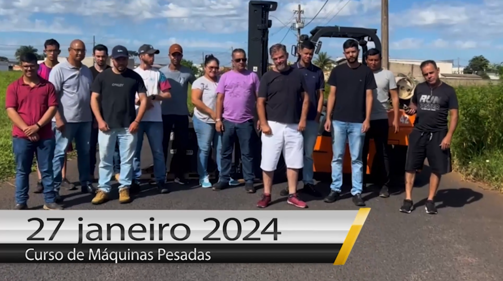 Curso de empilhadeira dia 27 de janeiro de 2024