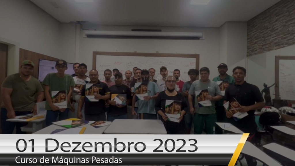 Curso de máquinas pesadas Uberlândia - Dia 01 de dezembro de 2023