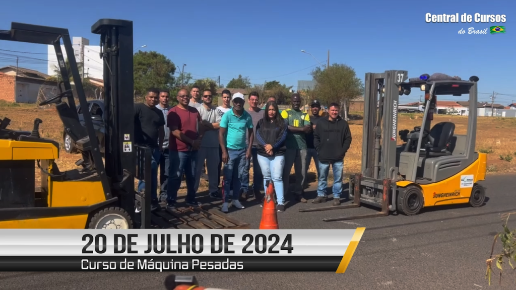 Curso de operador de Empilhadeira dia 20 de julho de 2024