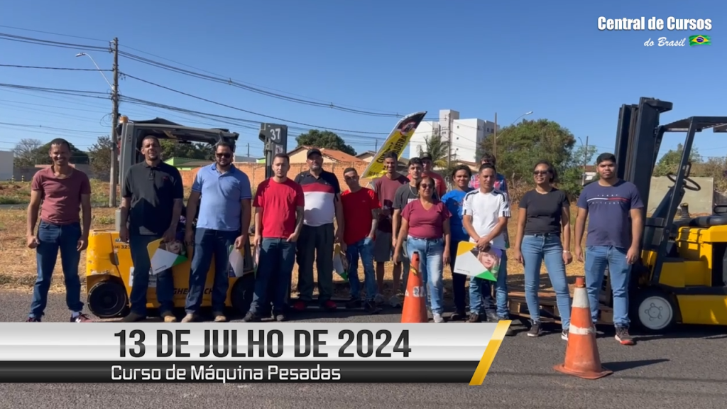 Curso de operador de empilhadeira - Dia 13 de julho de 2024