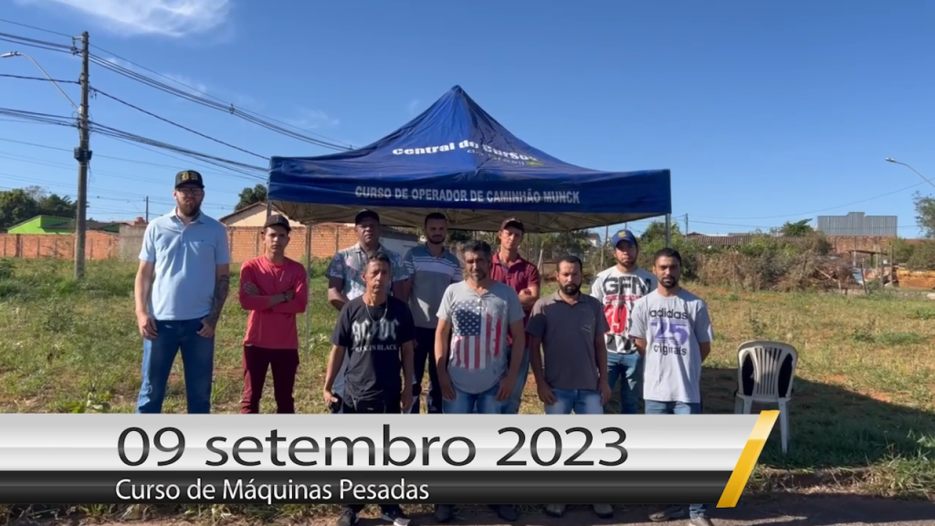 Curso máquina pesada empilhadeira 09 de setembro de 2023