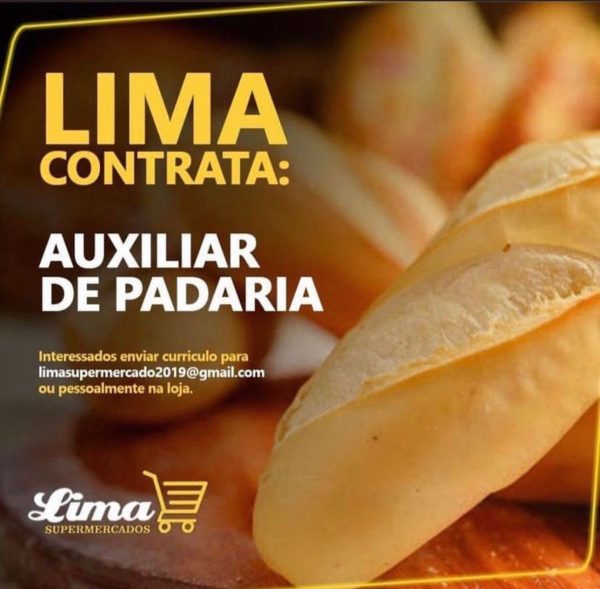 Emprego Uberlândia auxiliar de padaria