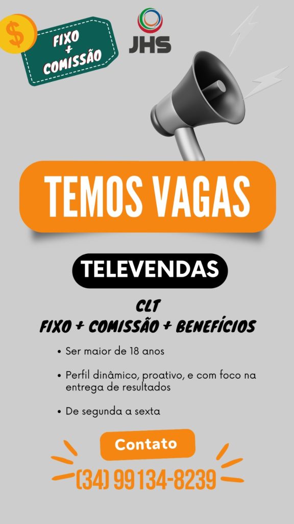 Emprego em Uberlândia Televendas