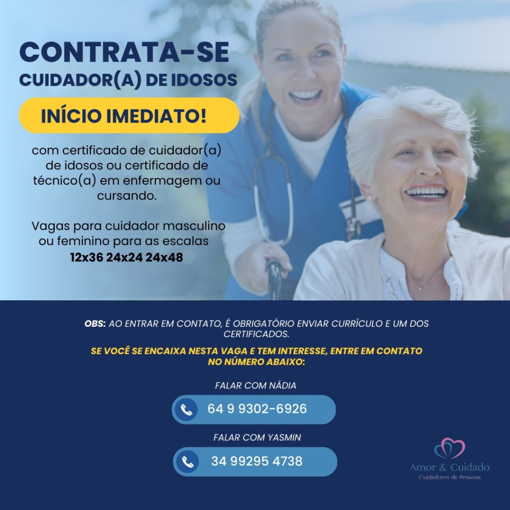 Emprego para cuidador idoso