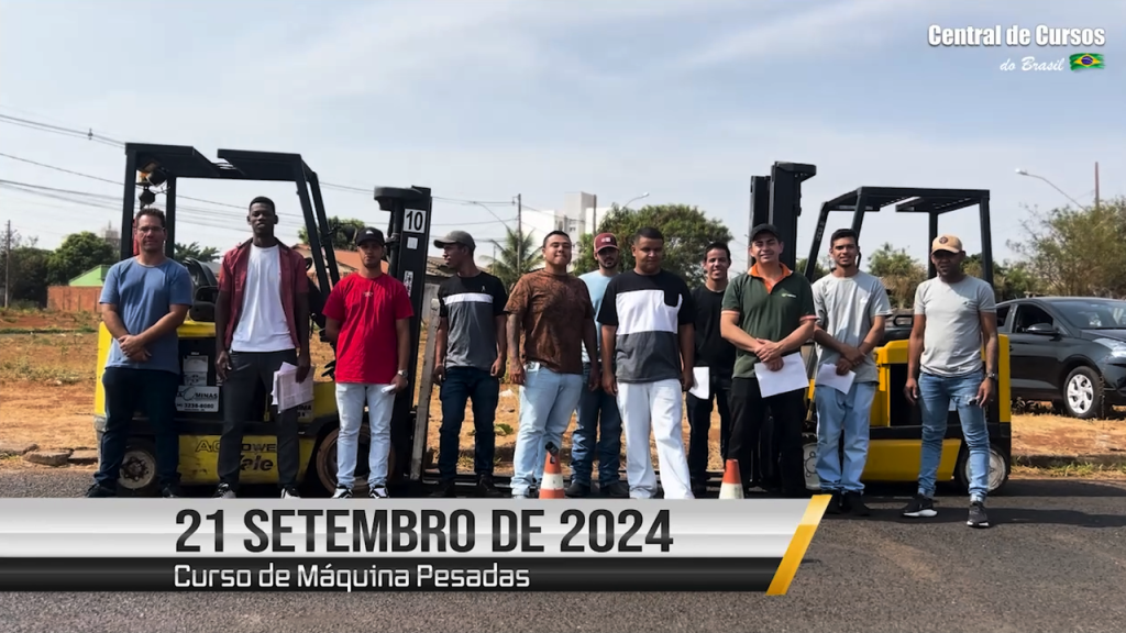 Curso de operador de empilhadeira em Uberlândia. Dia 21 de setembro de 2024