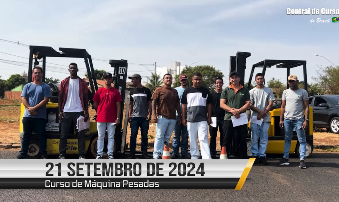 Curso de operador de empilhadeira em Uberlândia. Dia 21 de setembro de 2024