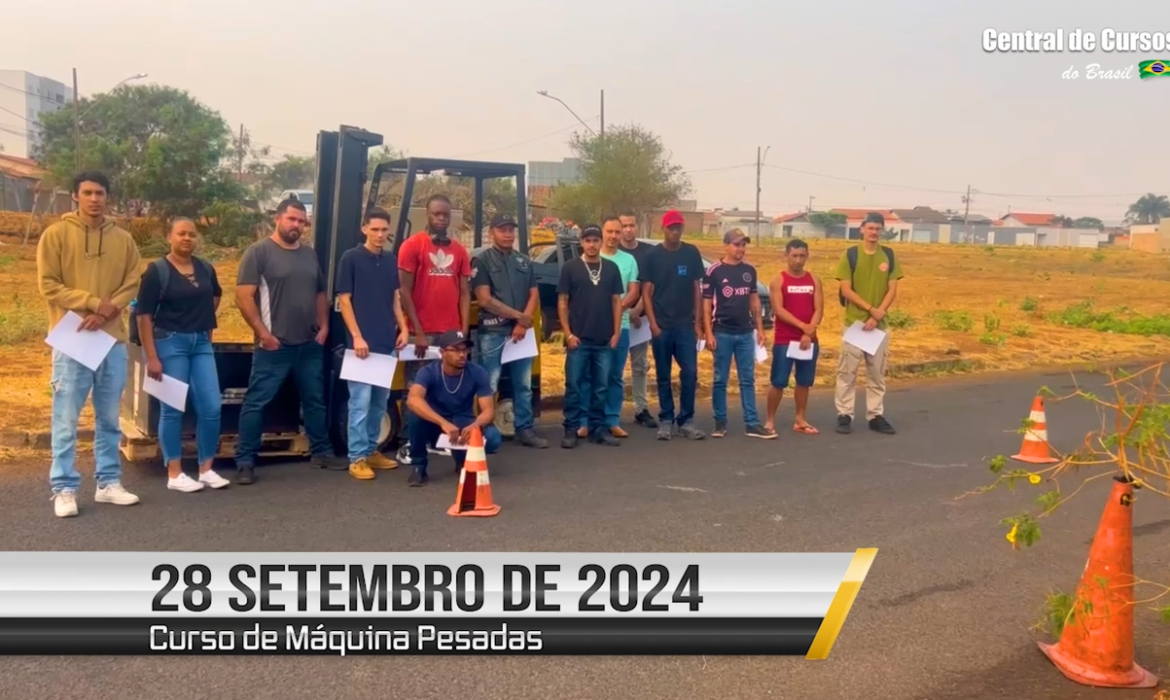 Dia 28 de setembro de 2024 - Curso de empilhadeira