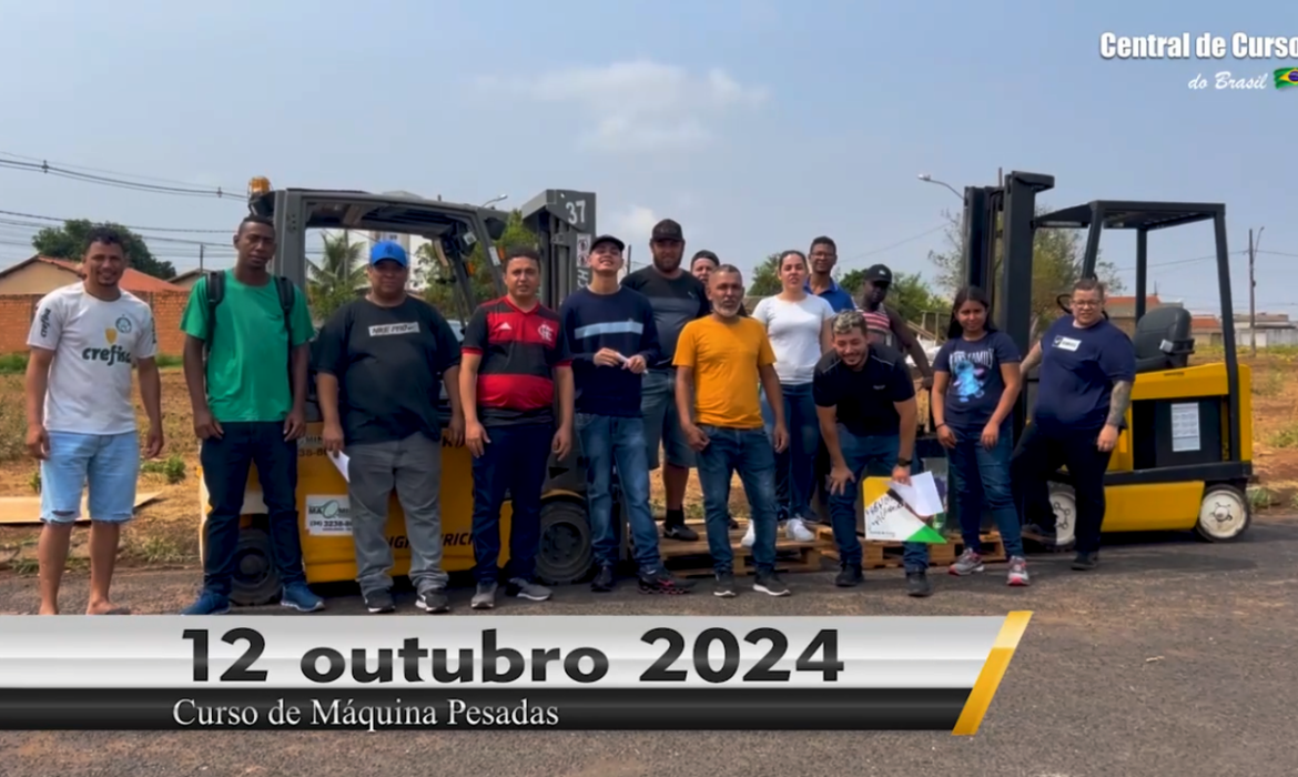 Curso de empilhadeira - Dia 12 de outubro de 2024