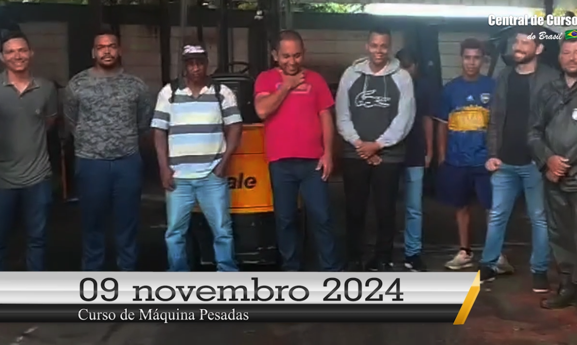 Curso de empilhadeira - Dia 09 de novembro de 2024