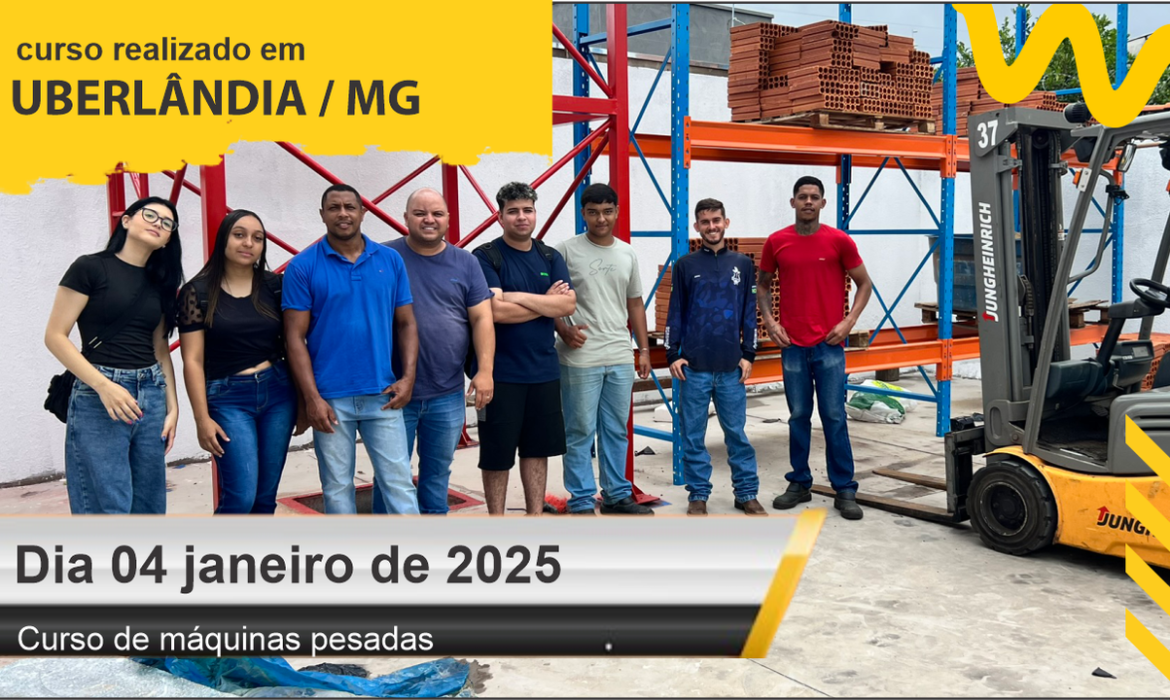 Curso de empilhadeira. Dia 04 de janeiro de 2025