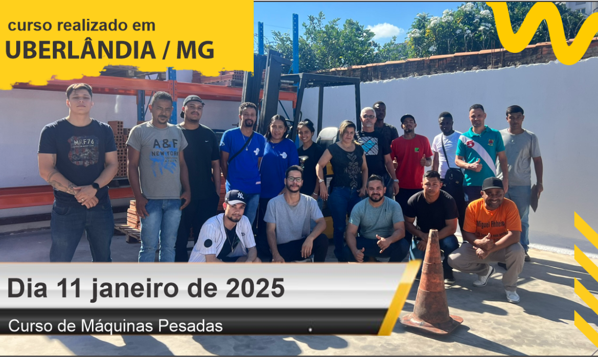 Curso de operador de empilhadeira.