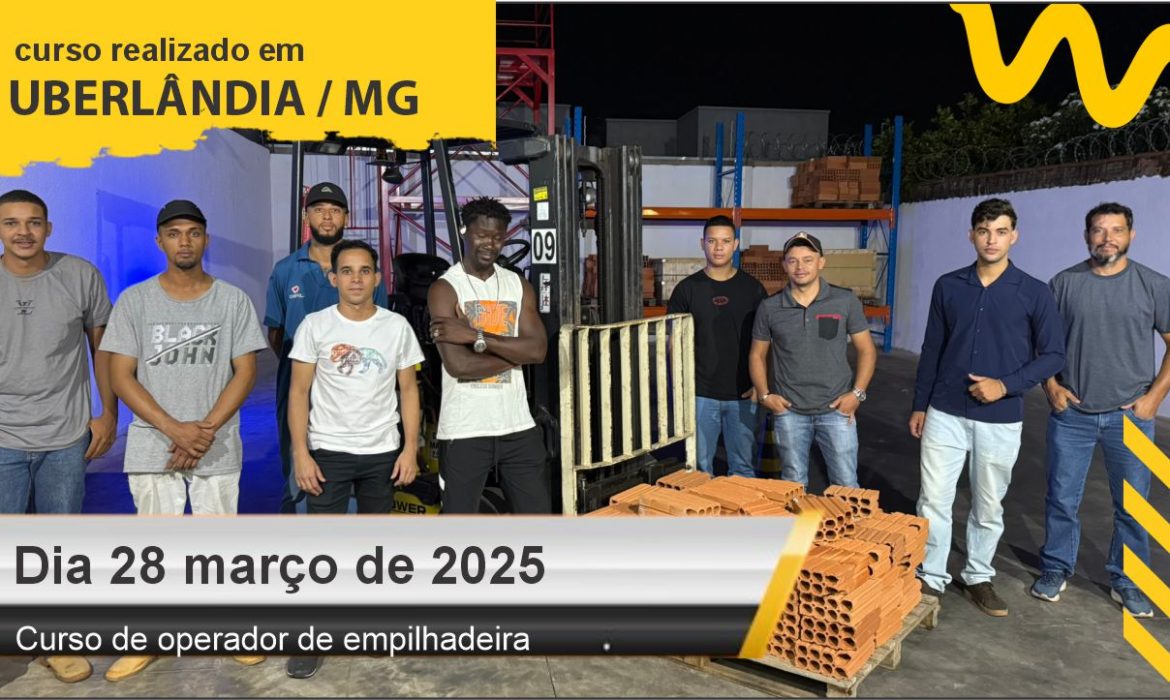 Curso de empilhadeira - Uberlândia - Dia 28 de março
