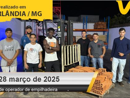 Curso de empilhadeira - Uberlândia - Dia 28 de março