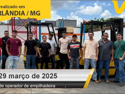 Curso de empilhadeira - Uberlândia - Dia 29 de março