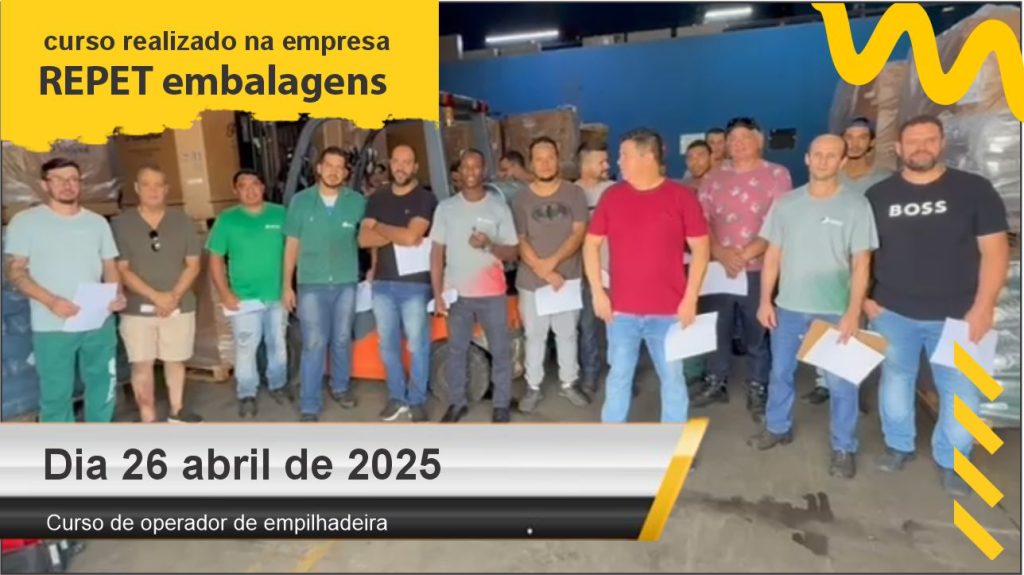 Curso de empilhadeira - empresa REPET embalagens