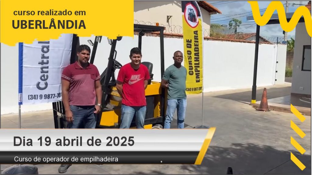 Curso de operador de empilhadeira - dia 19 de abril de 2025