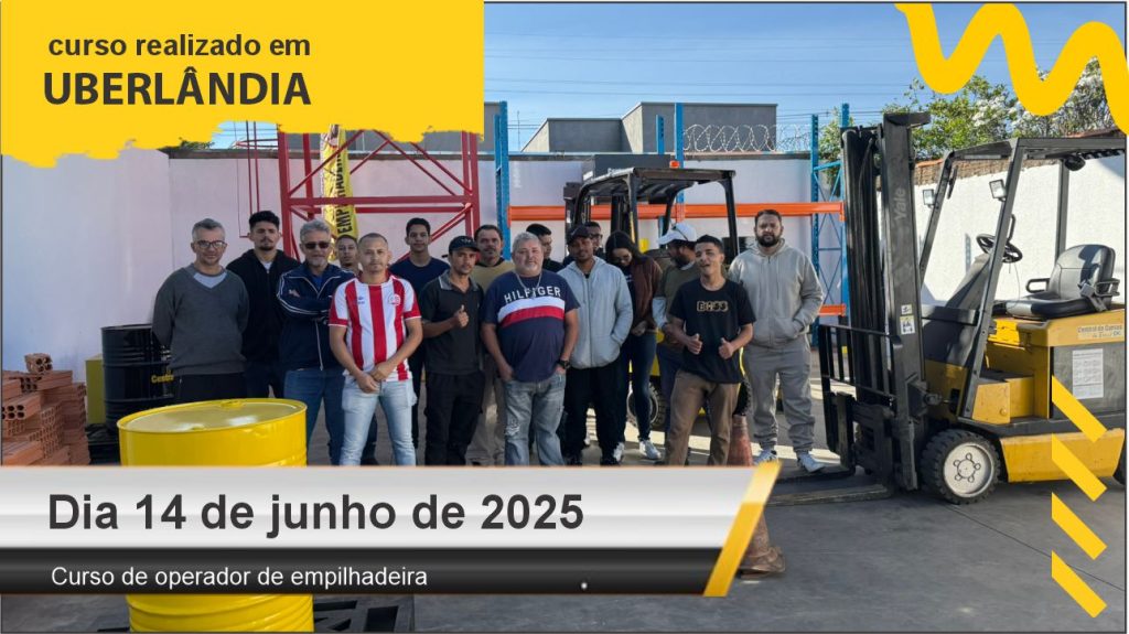 Curso operador de empilhadeira - Uberlândia - Dia 14 de junho