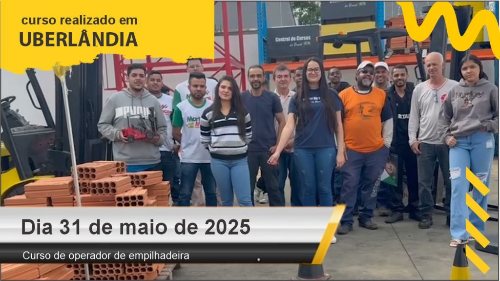 Curso de empilhadeira - Uberlândia - Dia 31 de março