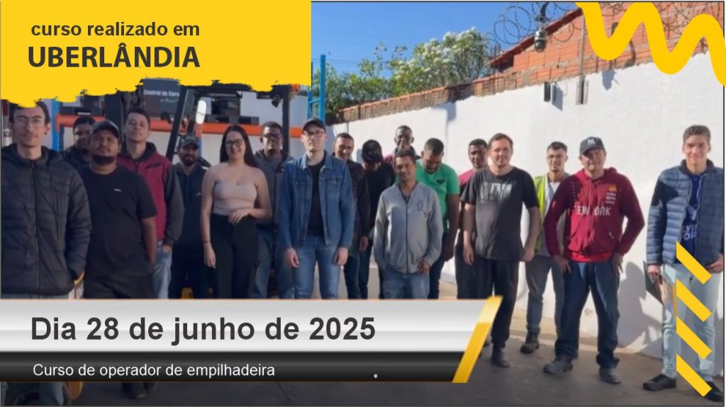 Curso de Operador de empilhadeira - Uberlândia - Dia 28 de junho de 2025