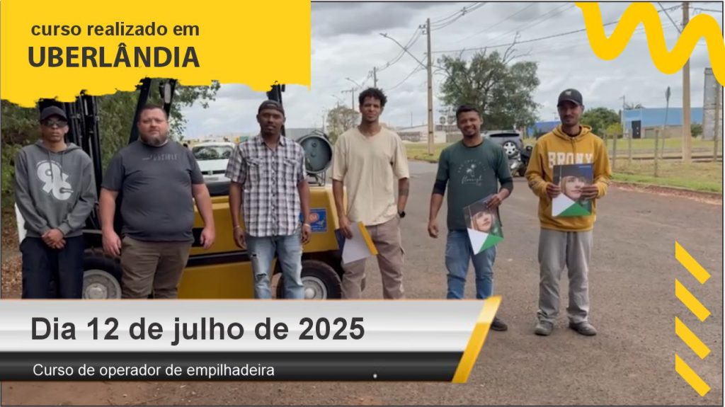 Curso de operador de empilhadeira - Uberlândia - Dia 12 de julho de 2025