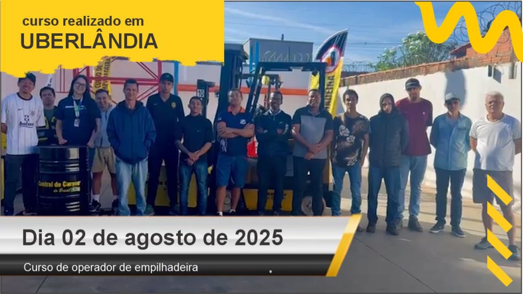 Curso de Operador de empilhadeira - Uberlândia - Dia 02 de agosto de 2025