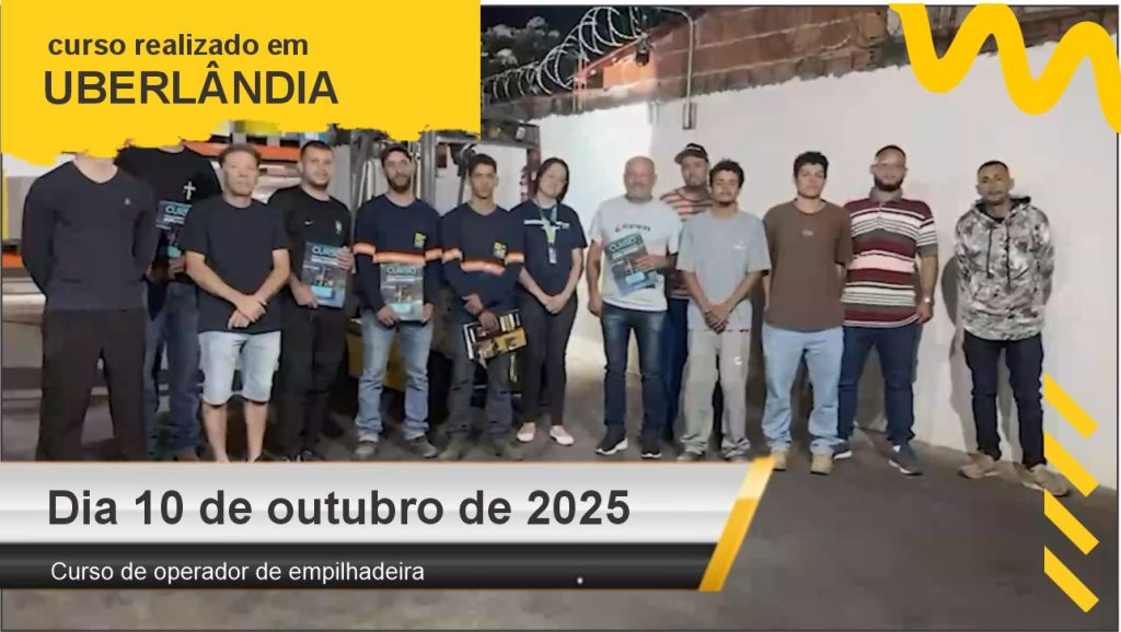 Curso de operador de empilhadeira - Uberlândia - Dia 10 de outubro de 2025