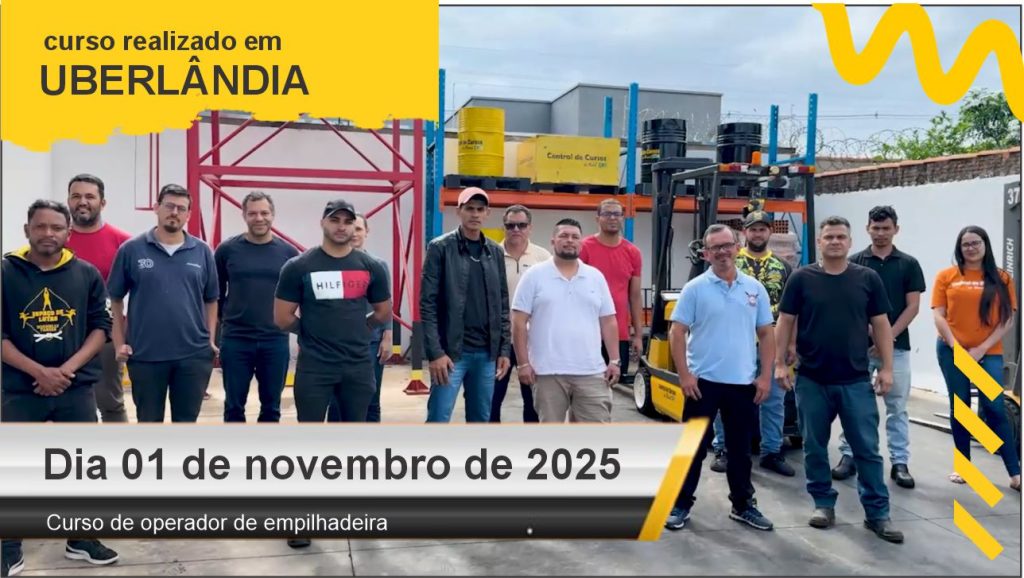 Curso de operador de empilhadeira - Uberlândia - Dia 01 de novembro de 2025
