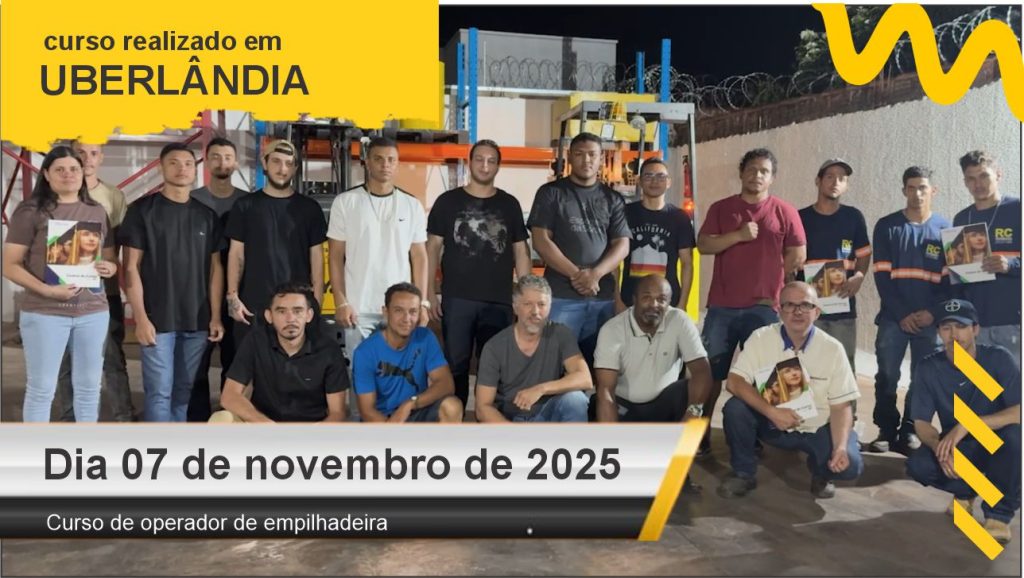 Curso de operador de empilhadeira - Uberlândia - Dia 07 de novembro de 2025