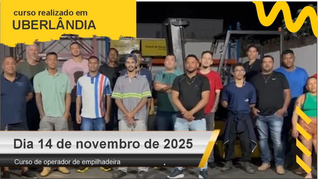 Curso de operador de empilhadeira - Uberlândia - Dia 14 de novembro de 2025