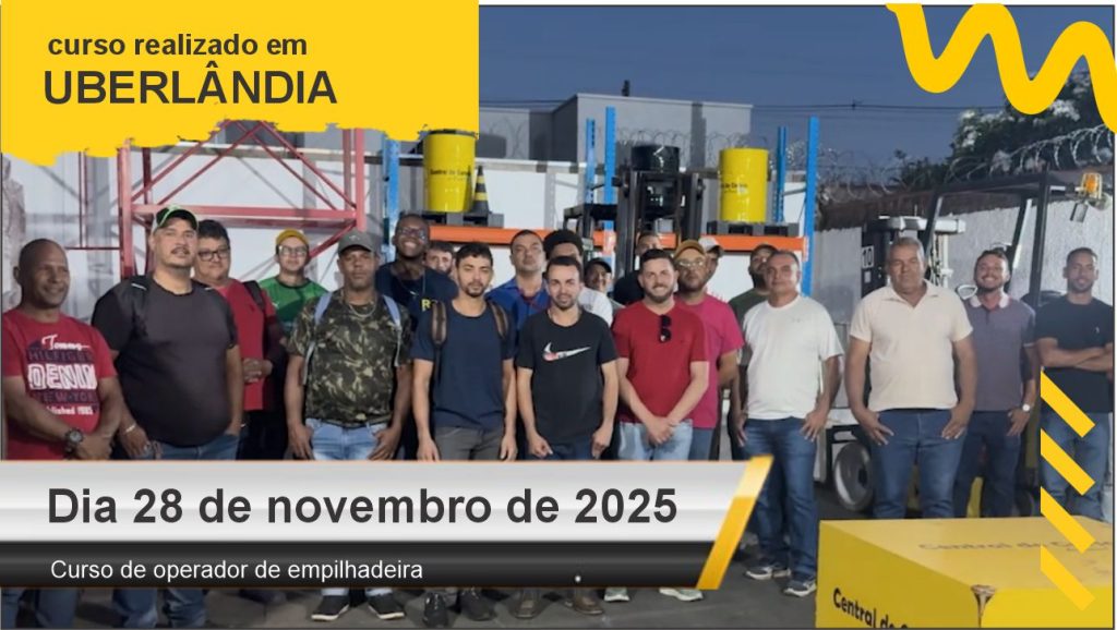 Curso de operador de empilhadeira - Uberlândia - Dia 28 de novembro de 2025