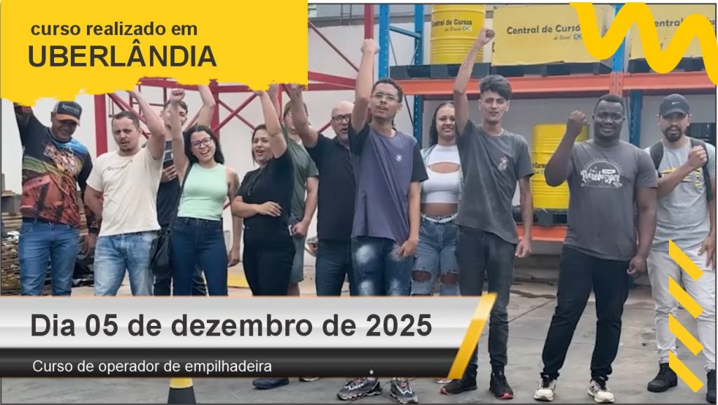 Curso de operador empilhadeira - Uberlândia - Dia 05 de dezembro de 2025