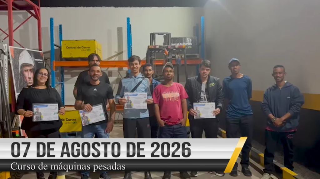 Curso de empilhadeira - 07 de agosto de 2026 - curso de operador de empilhadeira em Uberlândia