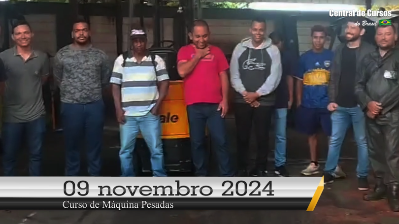 Curso de empilhadeira - Dia 09 de novembro de 2024