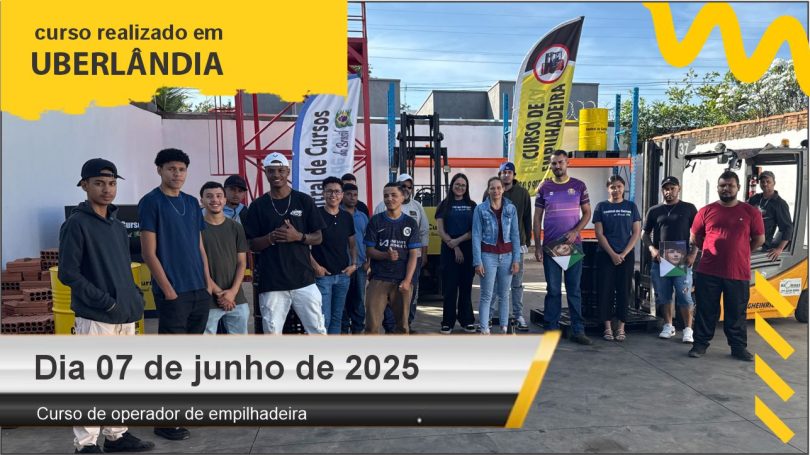 Curso de empilhadeira - Uberlândia - Dia 07 de junho