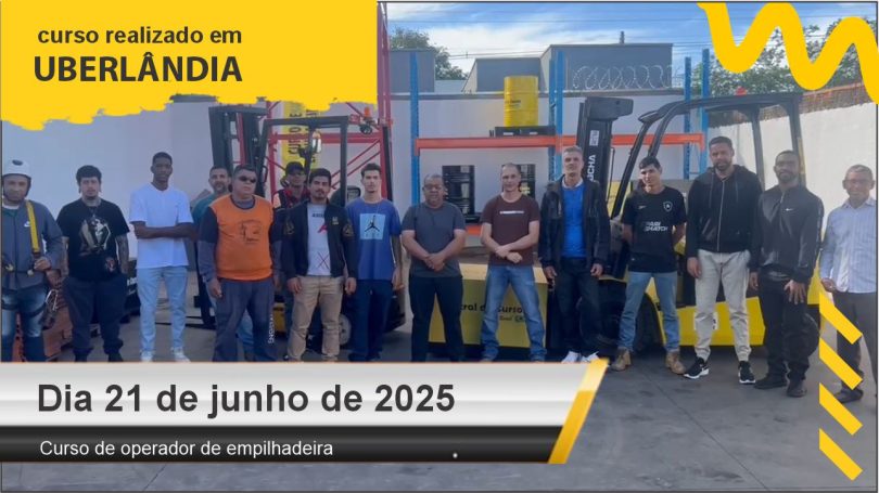 Curso de empilhadeira - Uberlândia - Dia 21 de junho de 2025