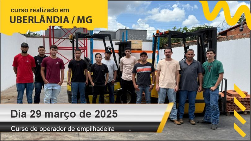 Curso de empilhadeira - Uberlândia - Dia 29 de março