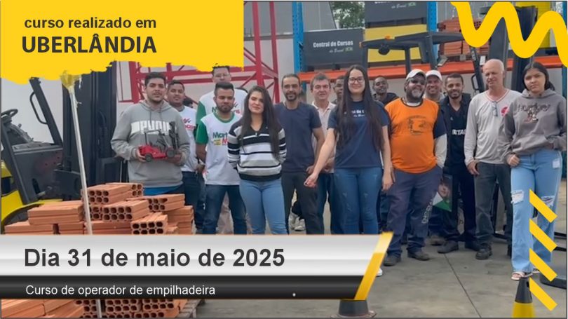 Curso de empilhadeira - Uberlândia - Dia 31 de março