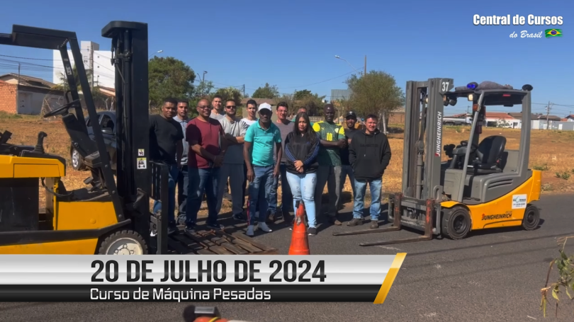 Curso de operador de Empilhadeira dia 20 de julho de 2024