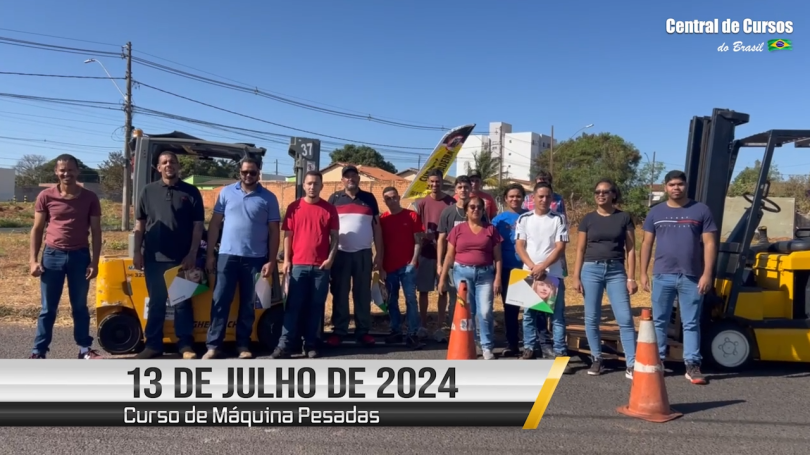 Curso de operador de empilhadeira - Dia 13 de julho de 2024