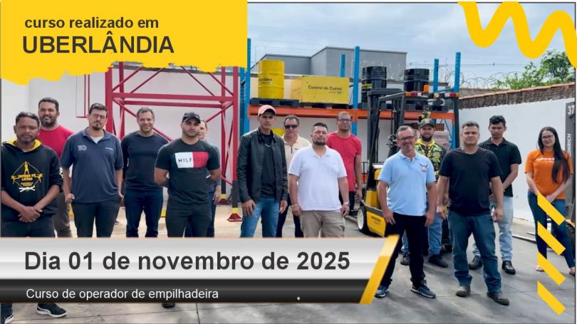 Curso de operador de empilhadeira - Uberlândia - Dia 01 de novembro de 2025