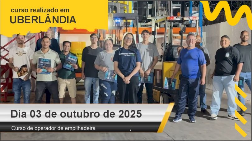Curso de operador de empilhadeira - Uberlândia - Dia 03 de outubro de 2025
