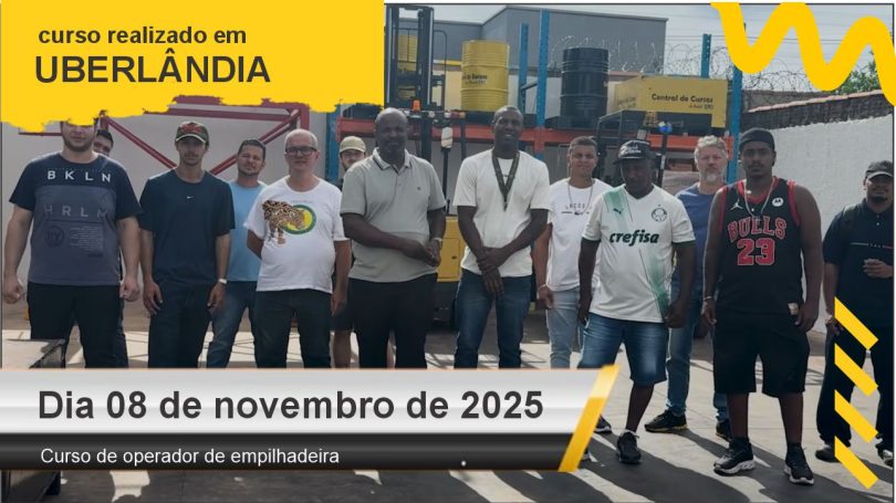 Curso de operador de empilhadeira - Uberlândia - Dia 08 de novembro de 2025