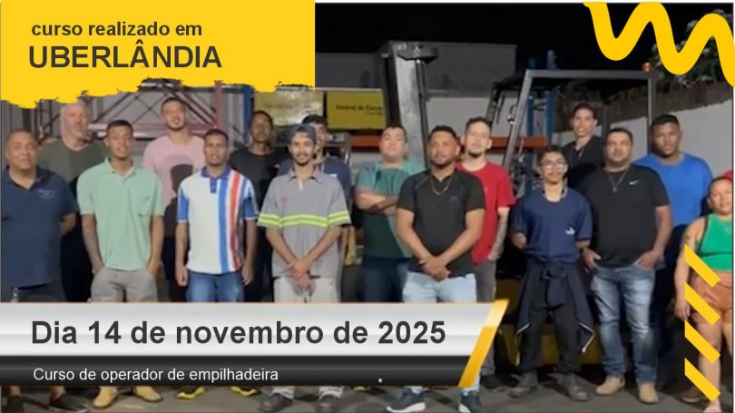 Curso de operador de empilhadeira - Uberlândia - Dia 14 de novembro de 2025