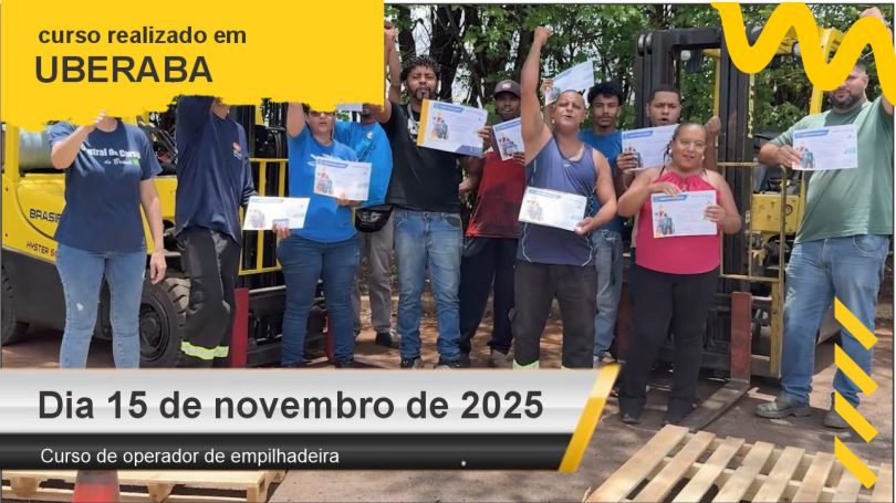 Curso de operador de empilhadeira - Uberlândia - Dia 15 de novembro de 2025