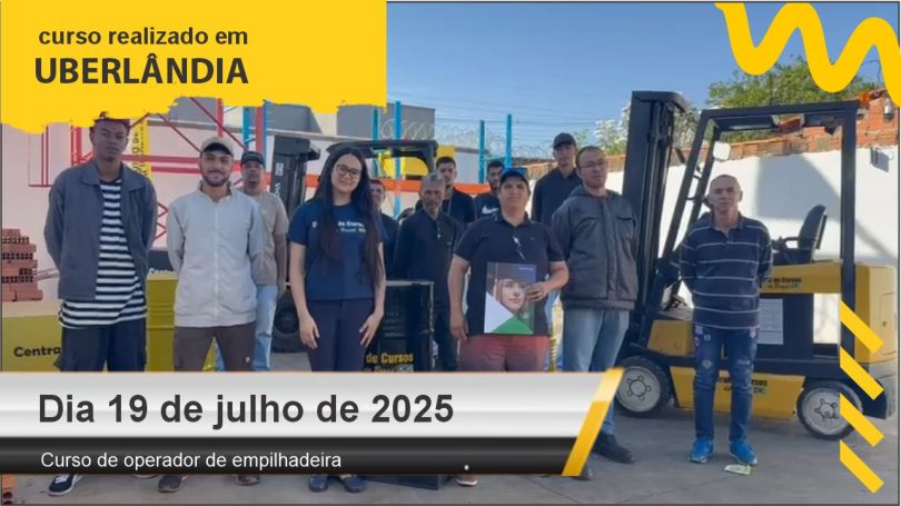 Curso de operador de empilhadeira - Uberlândia - Dia 19 de julho de 2025