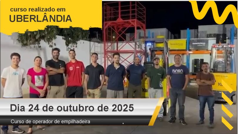 Curso de operador de empilhadeira - Uberlândia - Dia 24 de outubro de 2025